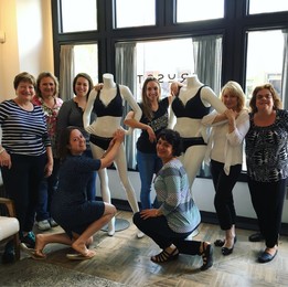 URA staff gathered at Trusst for a "Meet and Greet" to check out the new storefront and product.