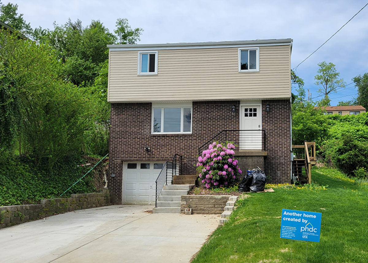 Front of 5830 Rodgers Street. Property is ready to be sold.