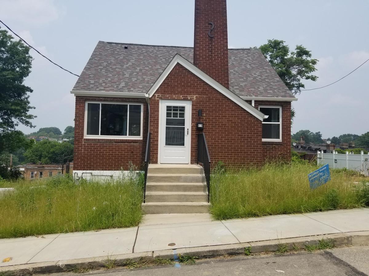 Front of 819 Shawnee Street. Property is completed and available now