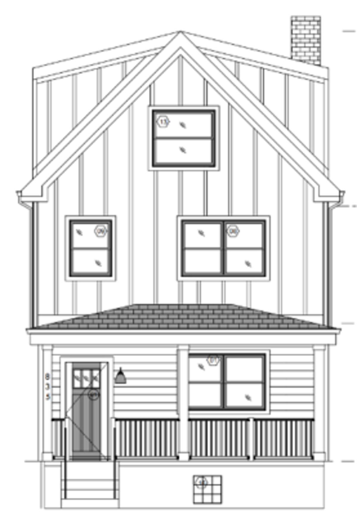 835 Eldora PL facade drawing- property is coming soon