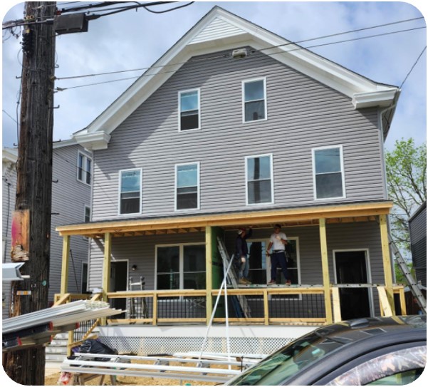 134-136 Mayflower Street facade - property is under construction