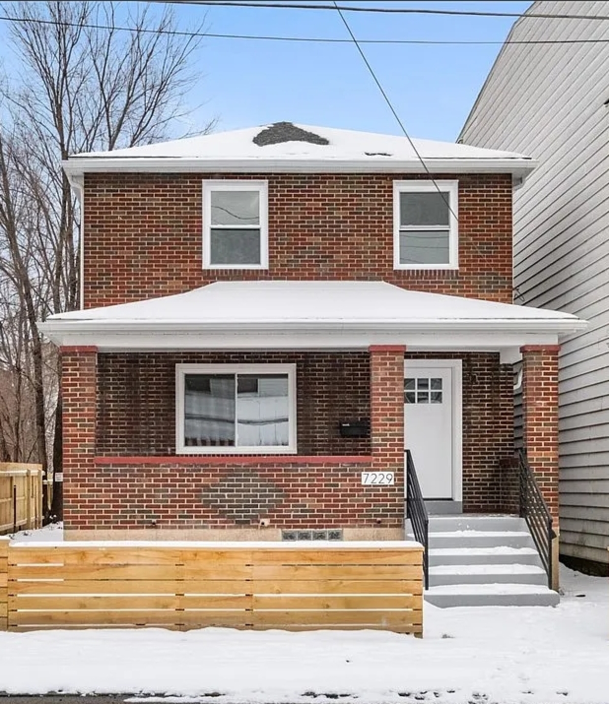 Front of 7229 Susquehanna Street. Property isSold