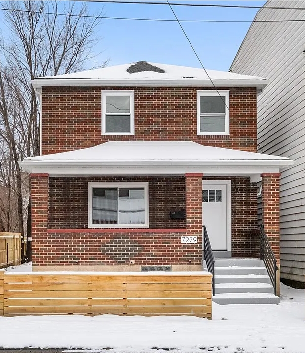 Front of 7229 Susquehanna Street. Property isSold